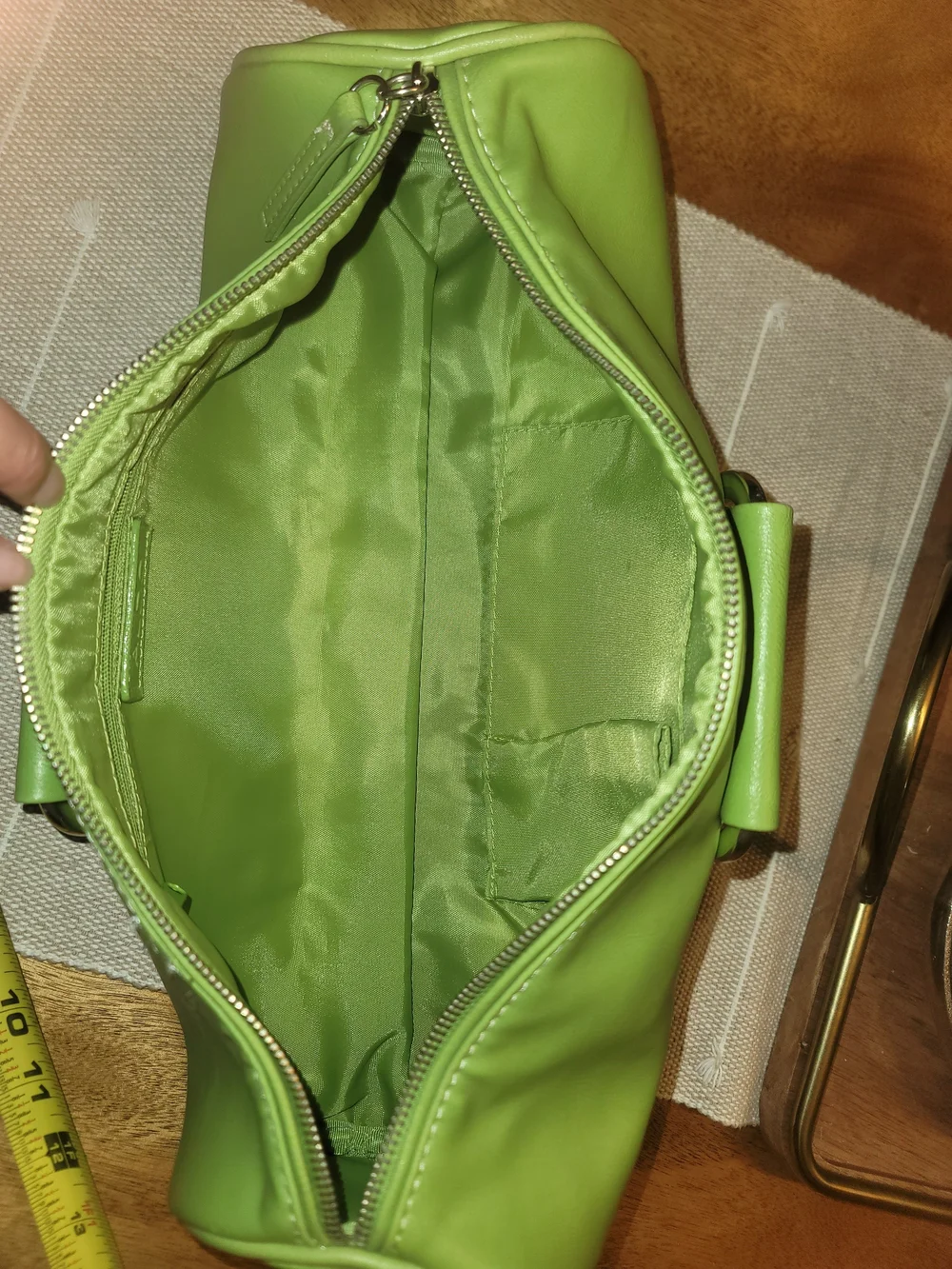 Vintage ALDO Lime Green Barrel Clutch Bag